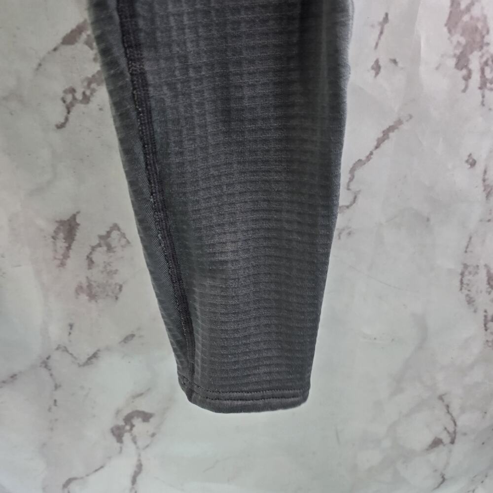 NRS Leggings Womens Medium Gray Micro Grid Fleece High Rise Baselayer UPF Hiking - Picture 4 of 11